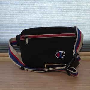 Champion Black and Red Belt Bag Sporty Design NWOT